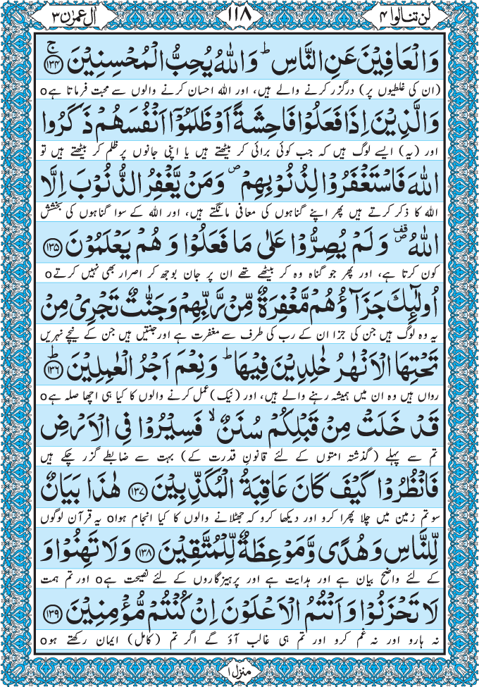 Para 4 Lan Tanaalul Birra with Urdu Translation