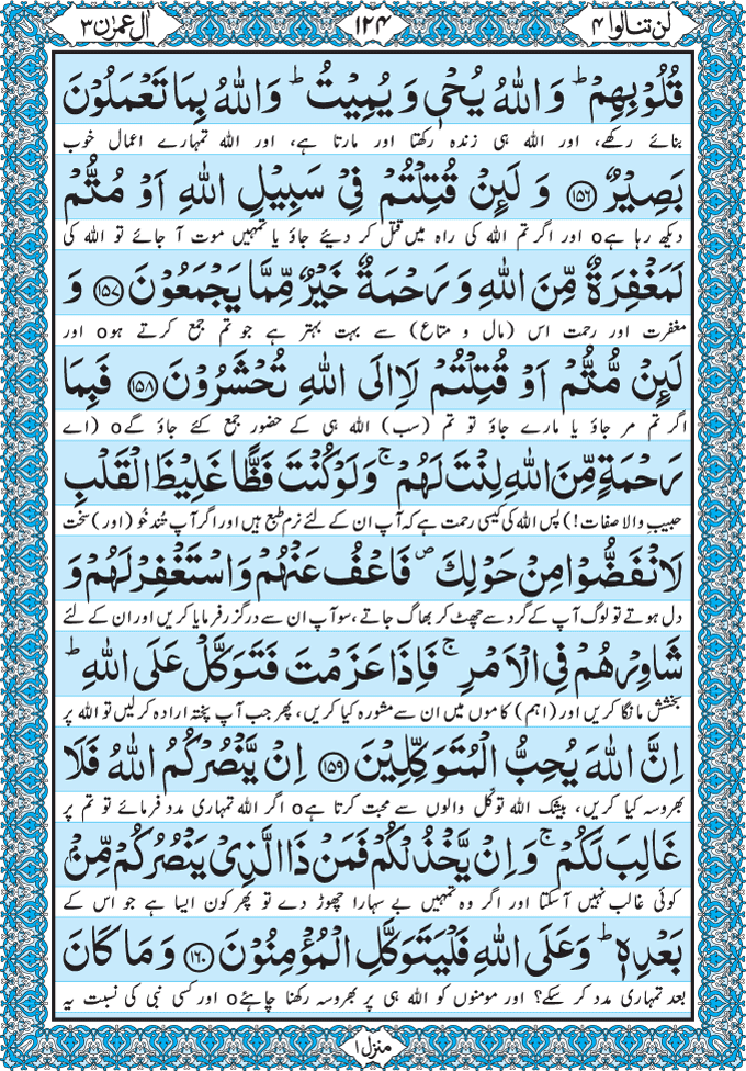 Para 4 Lan Tanaalul Birra with Urdu Translation