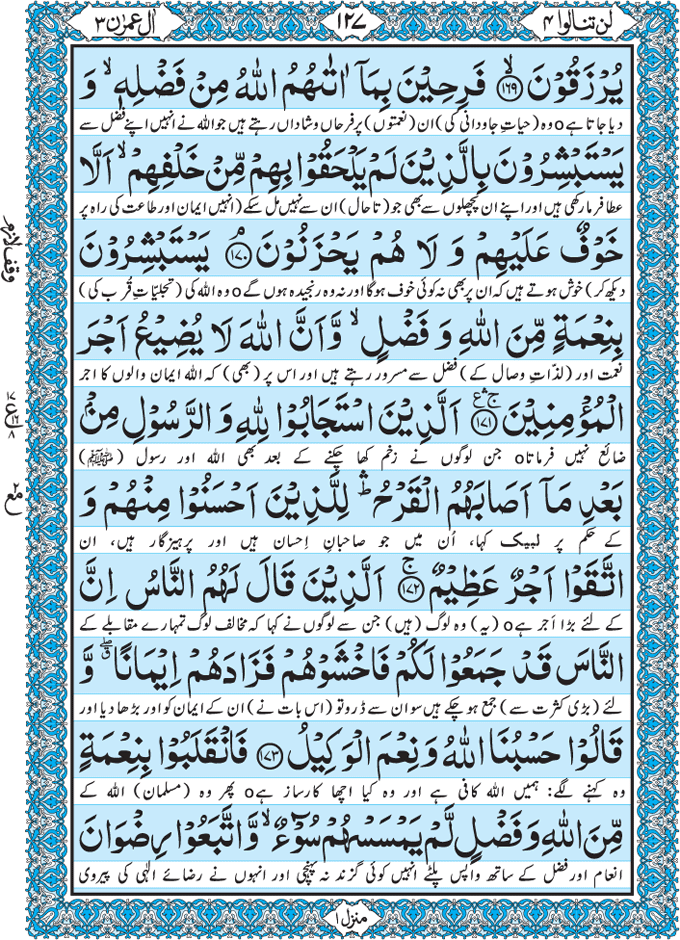 Para 4 Lan Tanaalul Birra with Urdu Translation