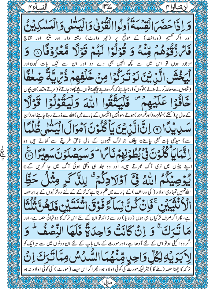 Para 4 Lan Tanaalul Birra with Urdu Translation